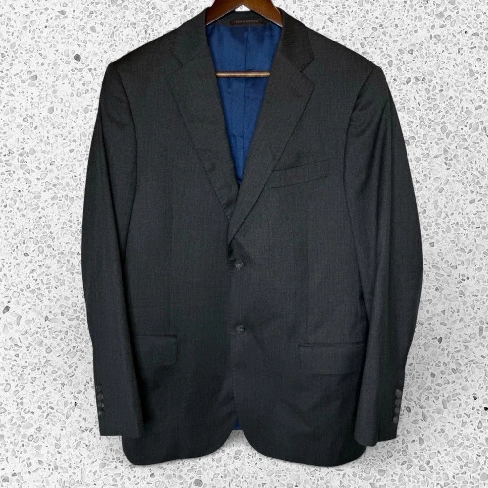 J. Hilburn Men's‎ Wool Two-Button Blazer Sport Coat Gray size 41R